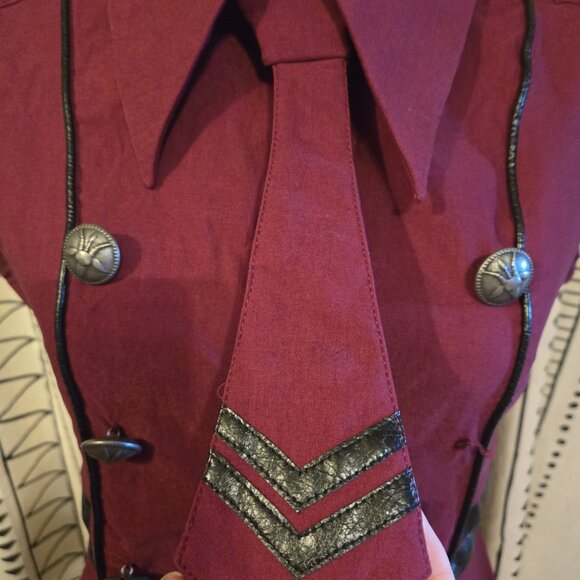 Killstar Black Ops Skater Dress with detachable tie - Blood color XL - Picture 6 of 15